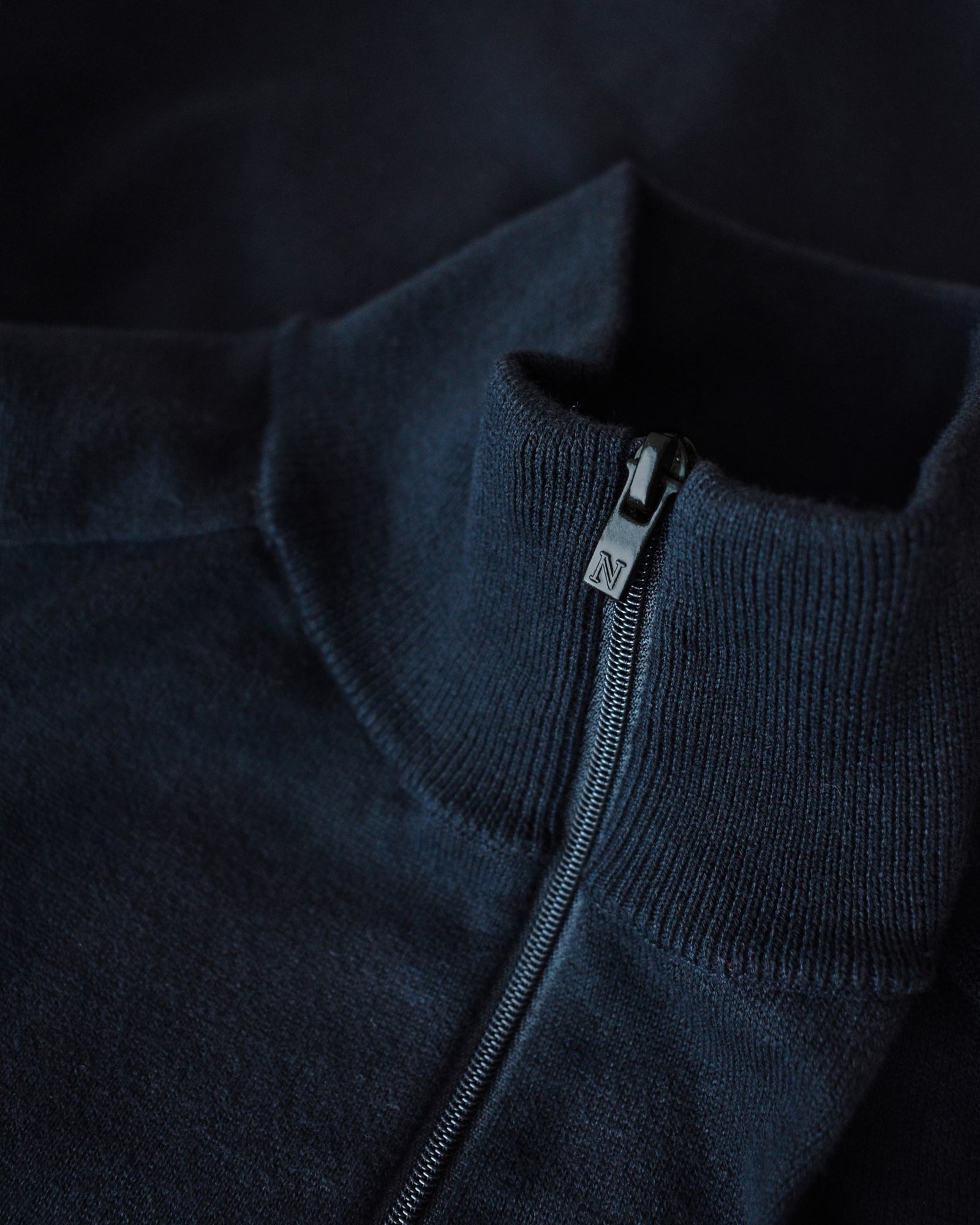 Brighton 1 4 Zip Men Navy Back