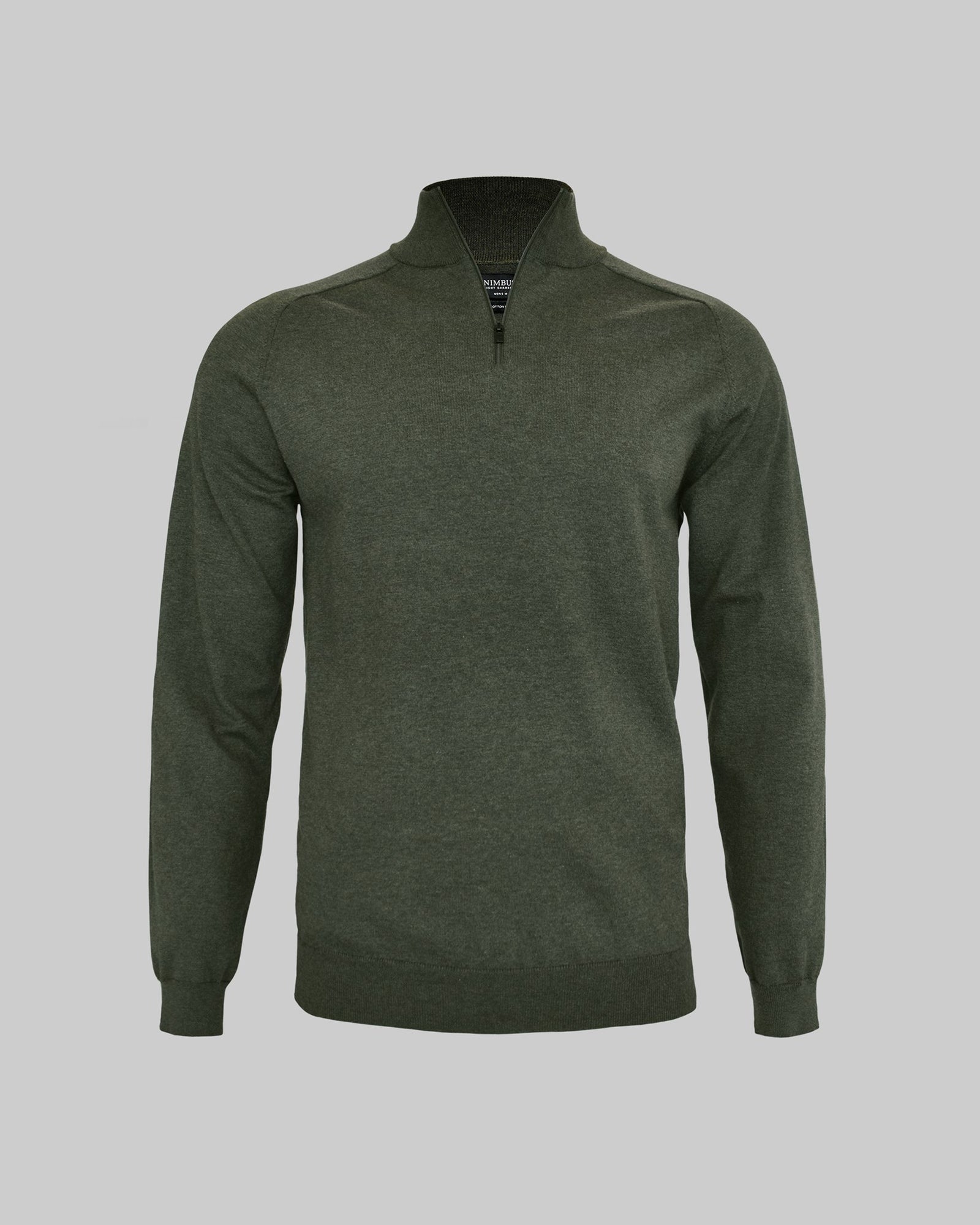 Brighton 1 4 Zip Men Olive Melange Back