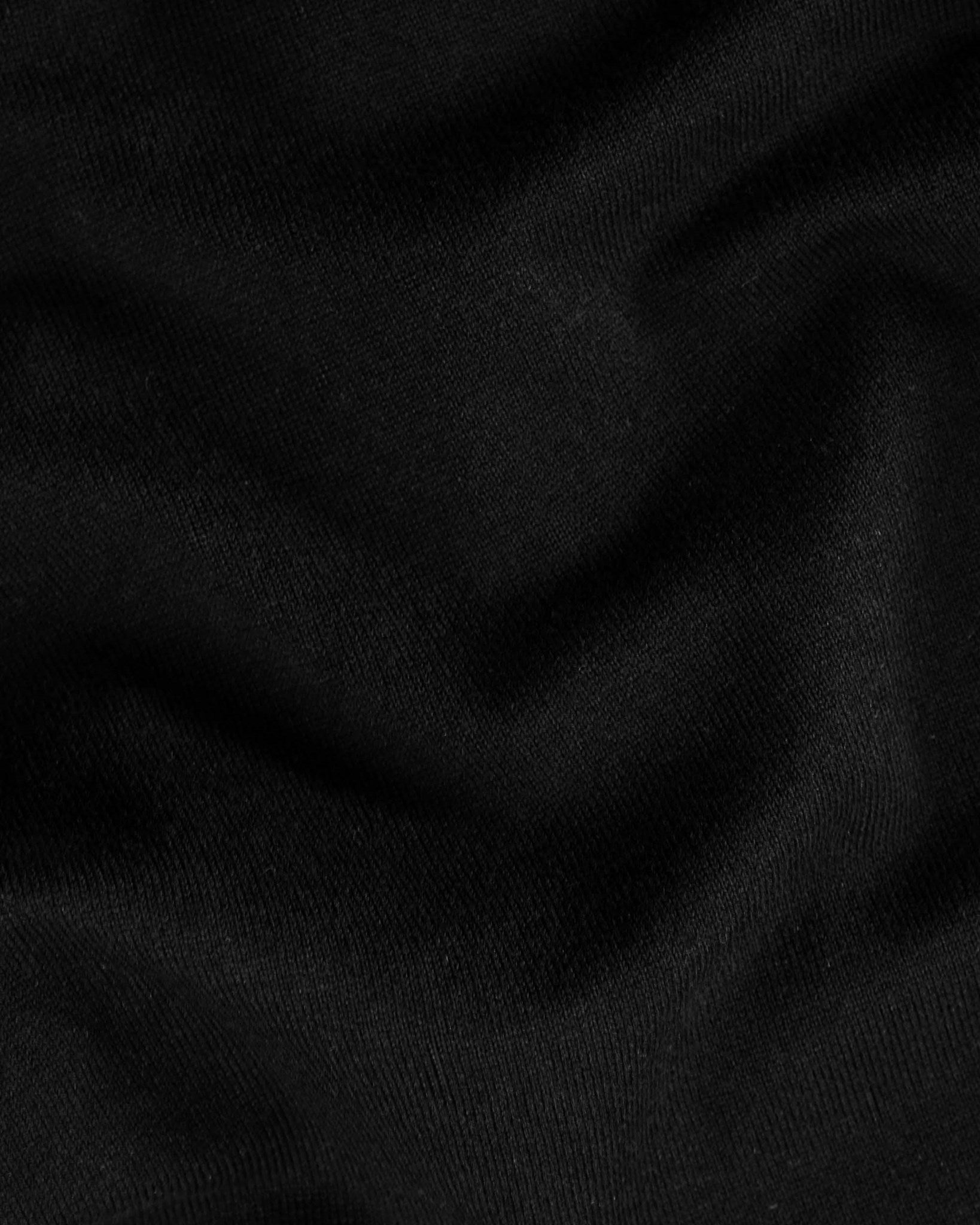 Brighton Long Sleeve Polo Men Black Closeup 3