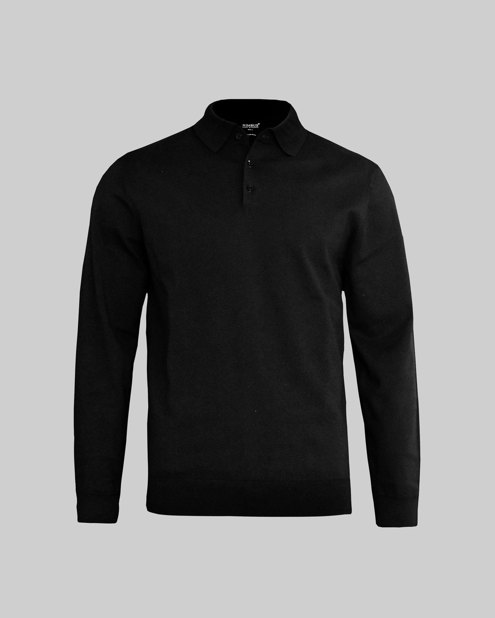 Brighton Long Sleeve Polo Men Black Back