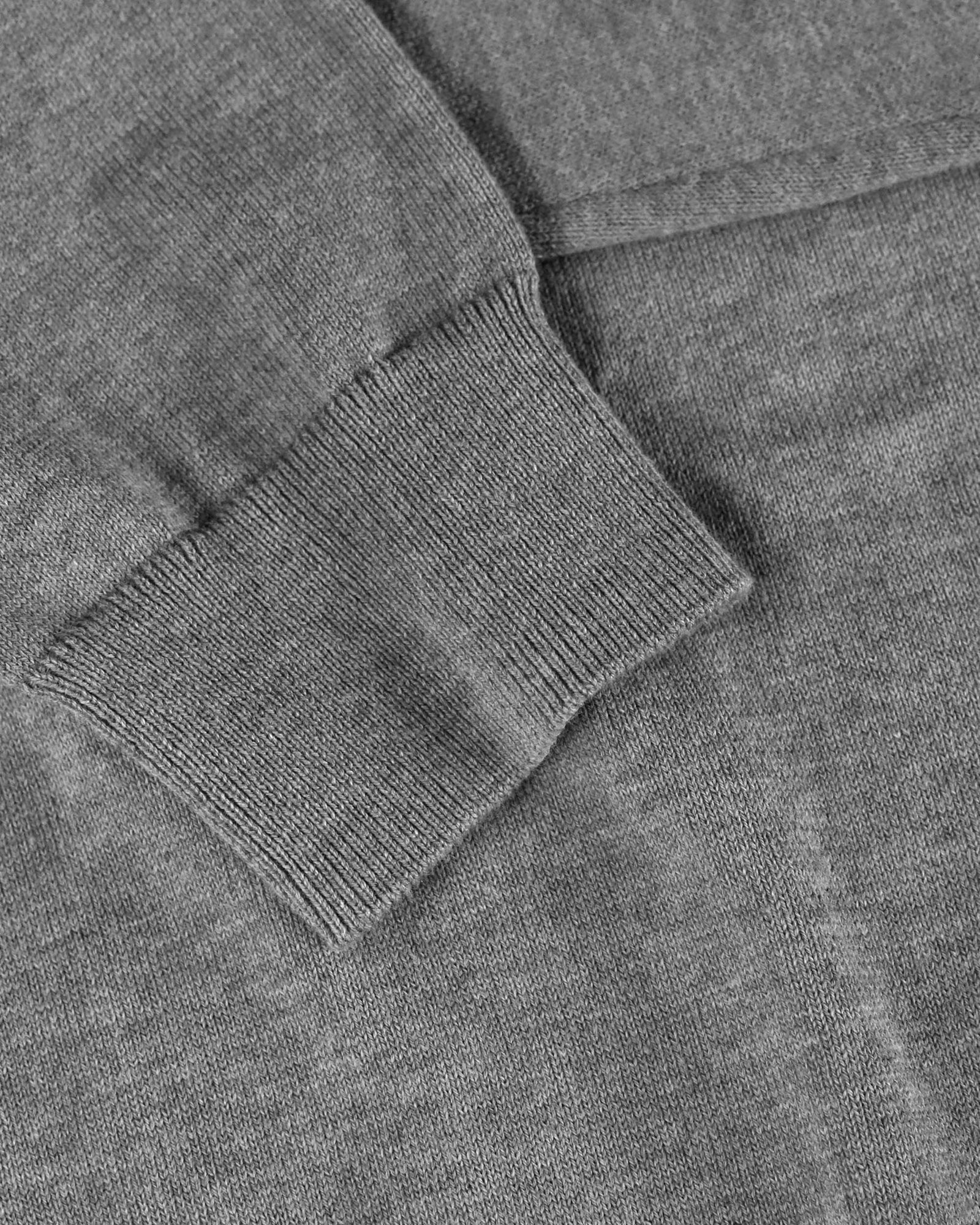 Brighton Long Sleeve Polo Men Grey Melange Back