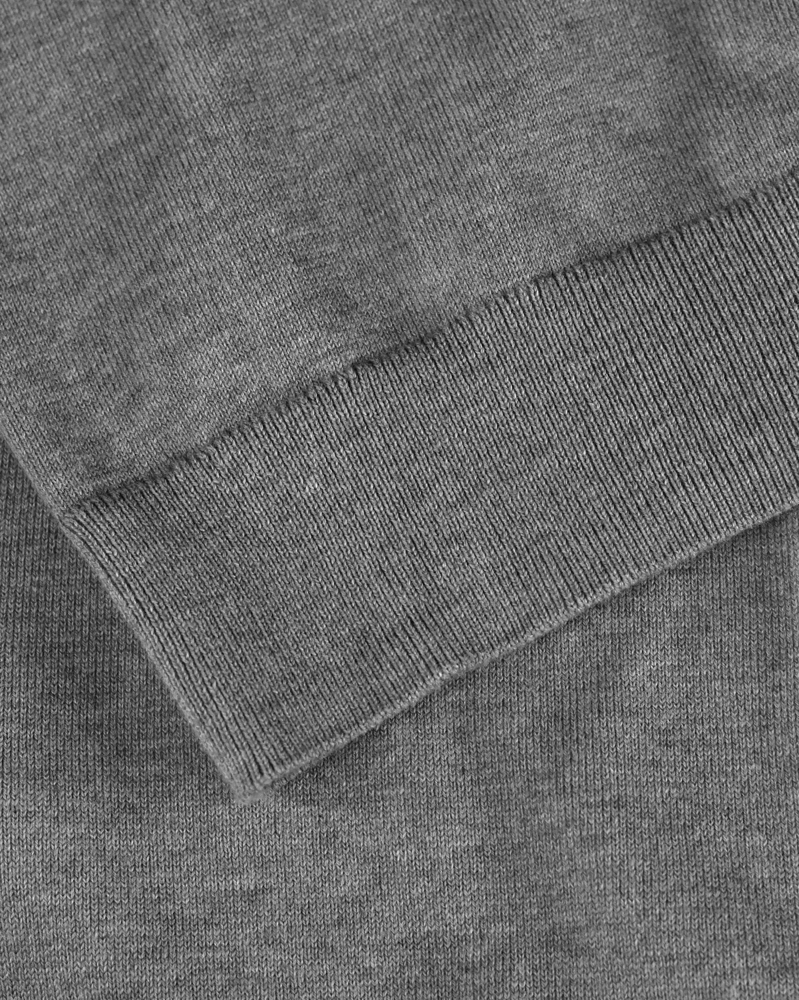 Brighton Long Sleeve Polo Men Grey Melange Closeup 3