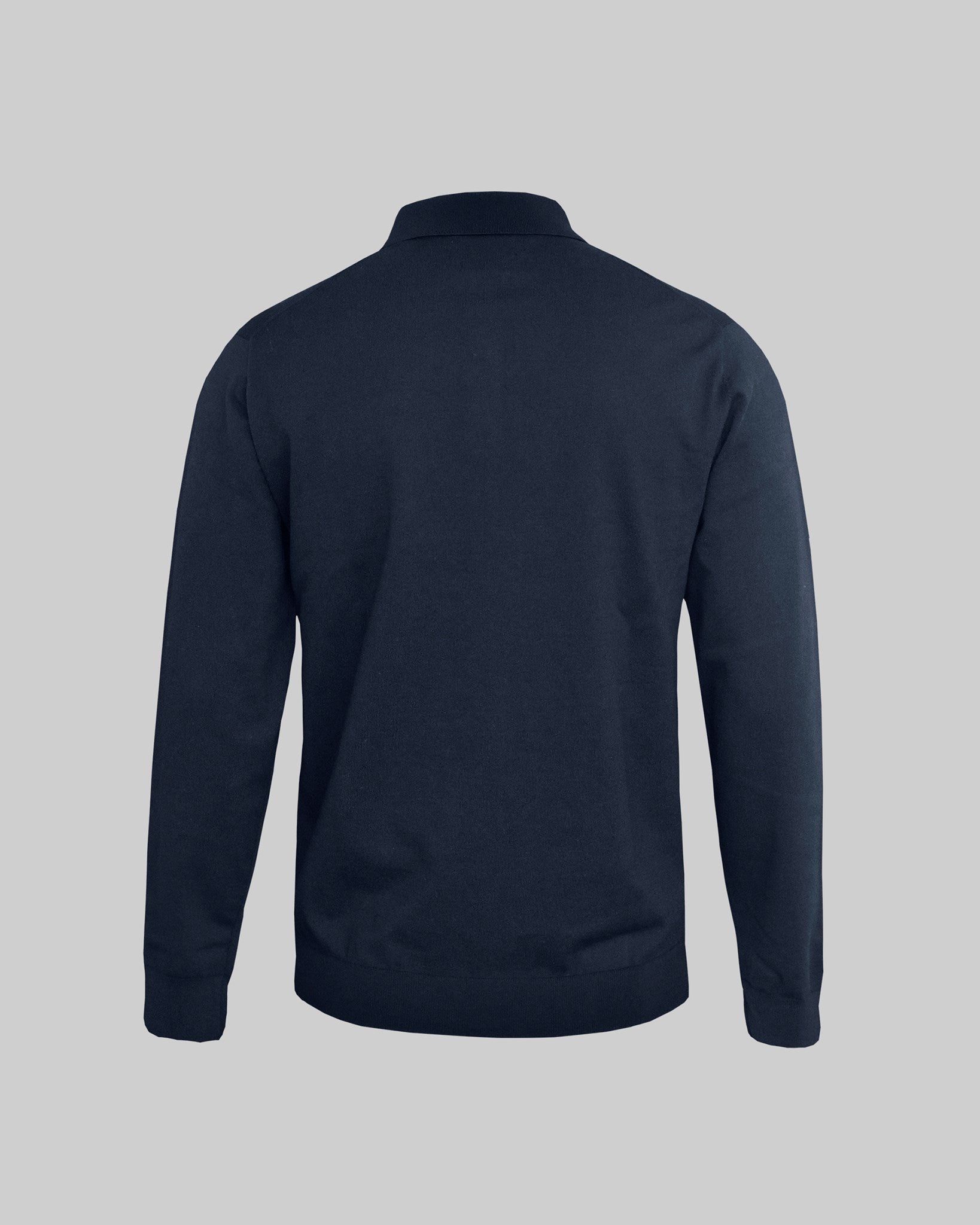 Brighton Long Sleeve Polo Men Navy Back