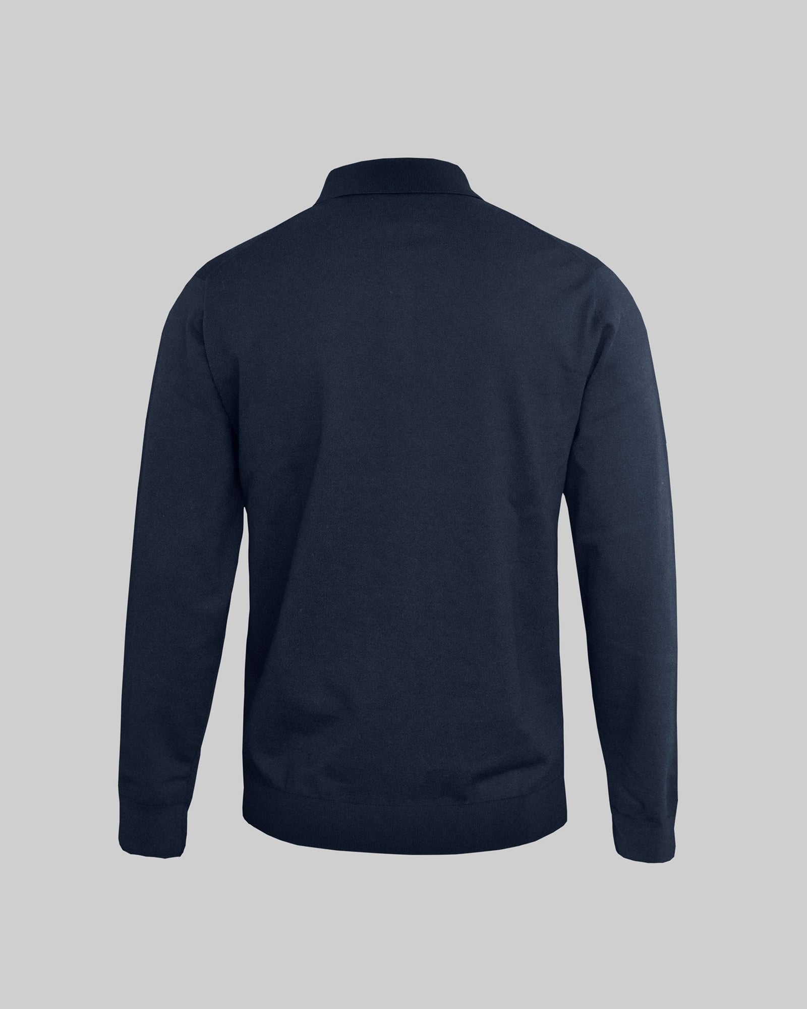 Brighton Long Sleeve Polo Men Navy Back