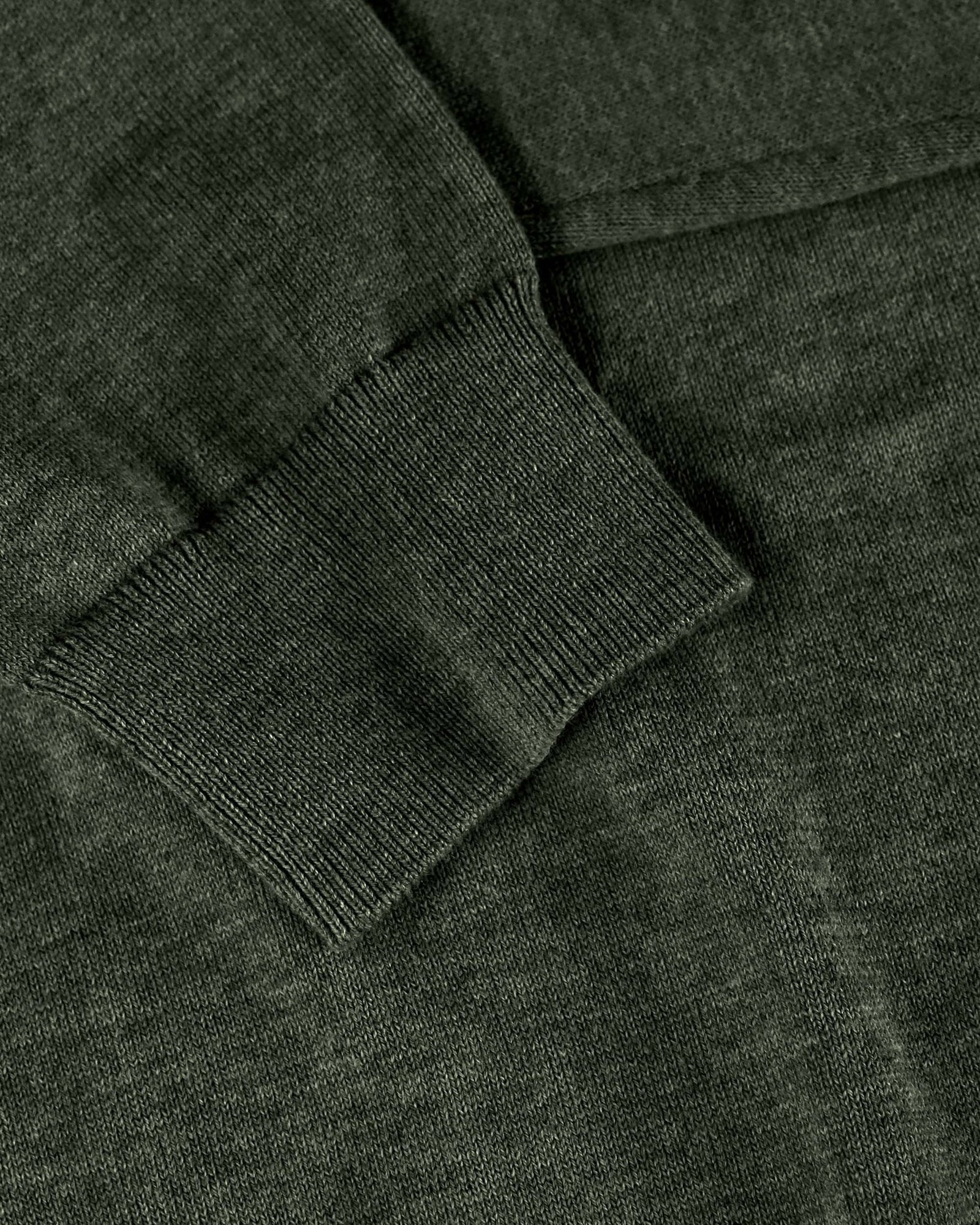 Brighton Long Sleeve Polo Men Olive Melange Back