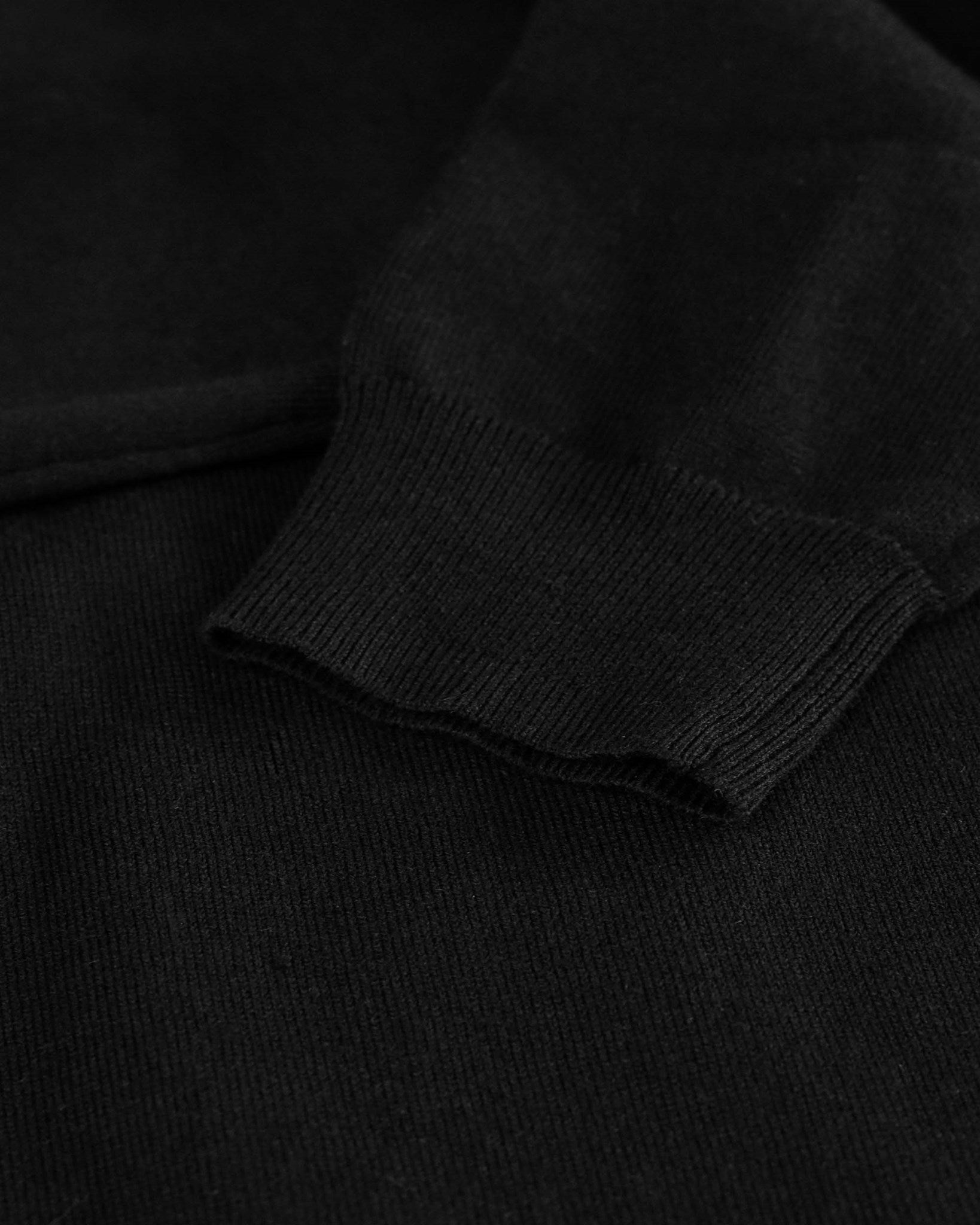 Brighton Long Sleeve Polo Women Black Closeup 2