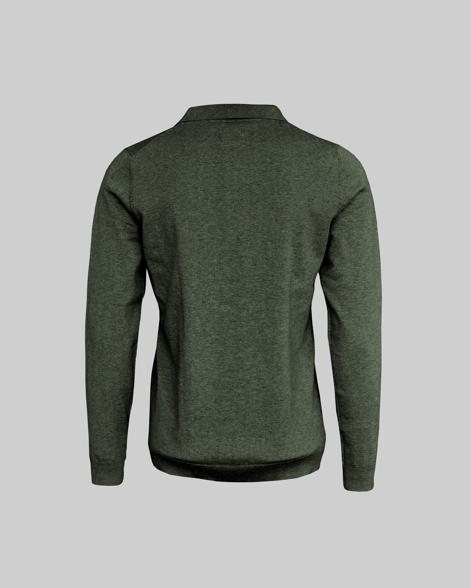 Brighton Long Sleeve Polo Women Olive Melange Back