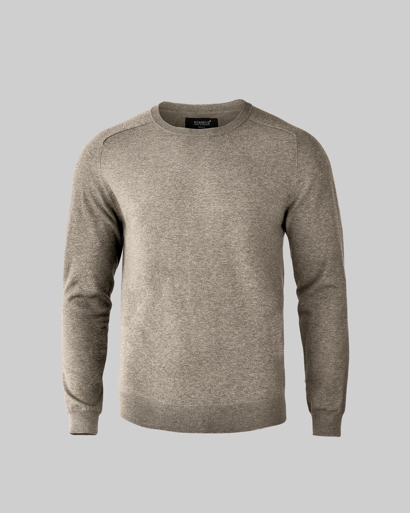 Brighton O Neck Men Sand Melange Back