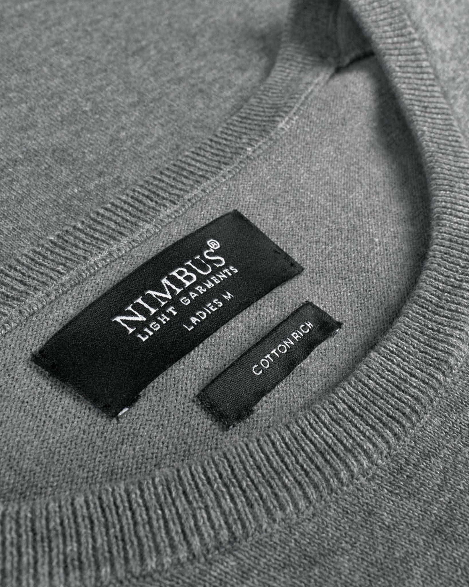 Brighton O Neck Women Grey Melange Closeup 1