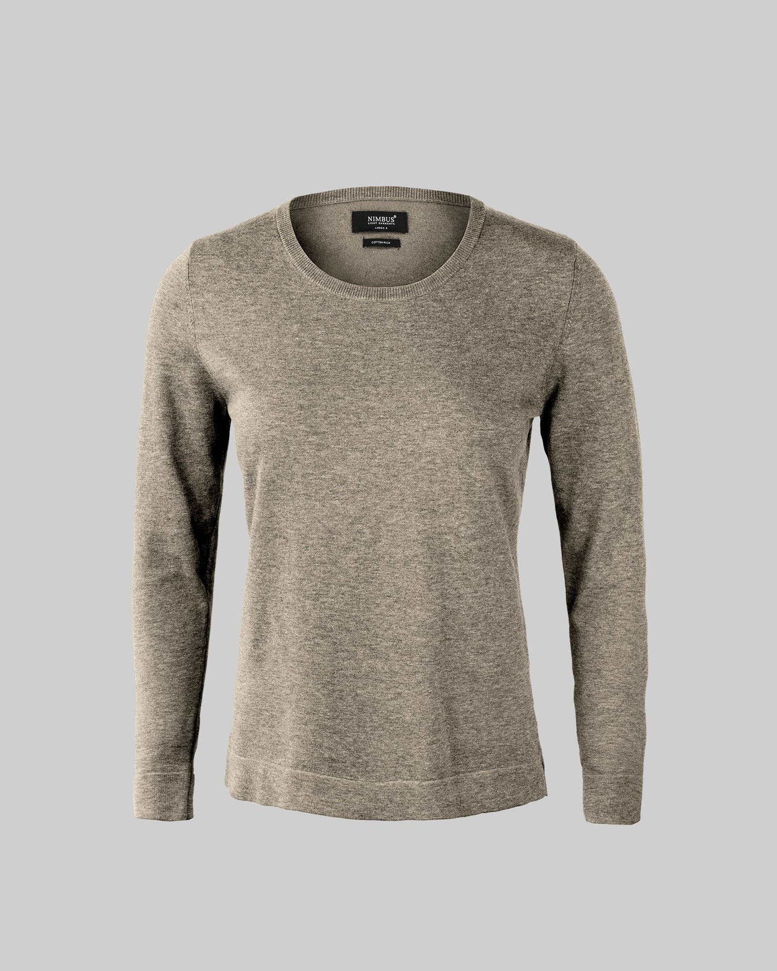 Brighton O Neck Women Sand Melange Back