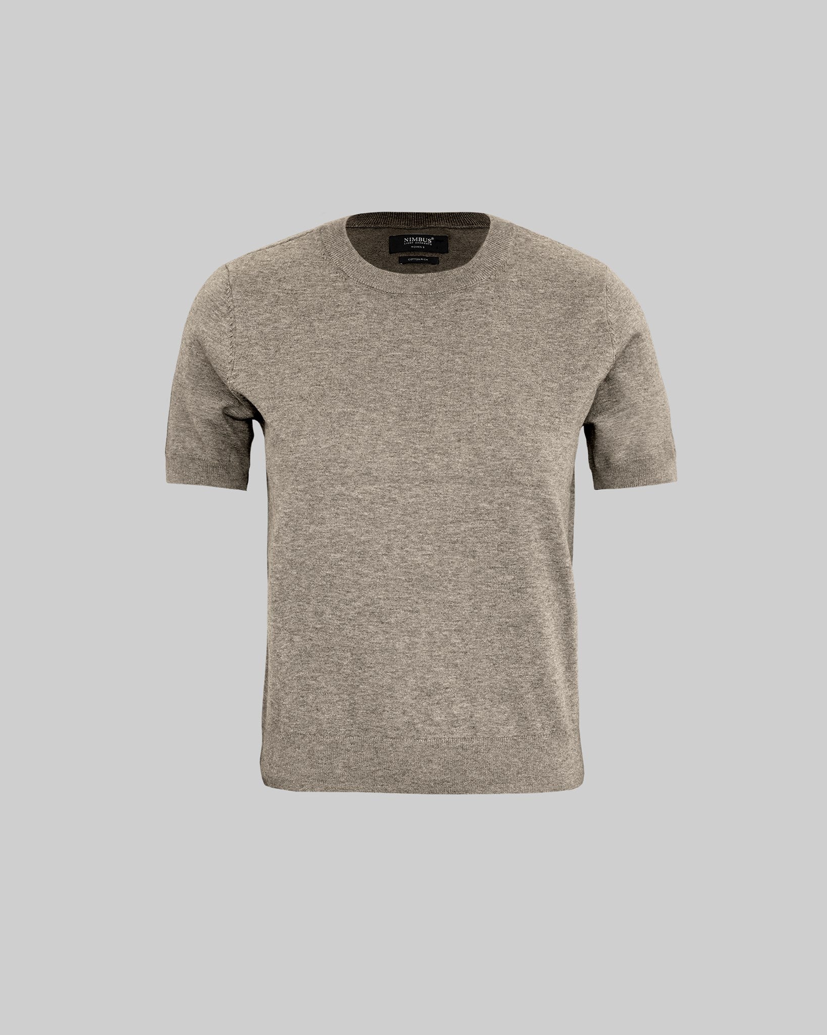 Brighton Short Sleeve Tee Women Sand Melange Front