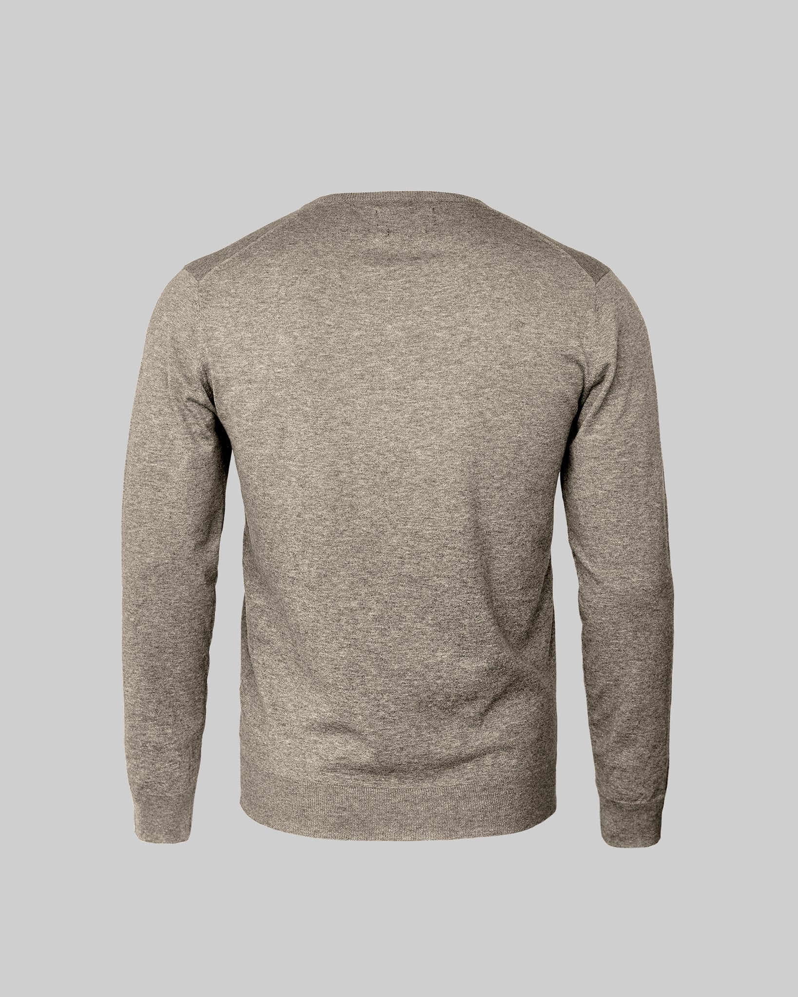 Brighton V Neck Men Sand Melange Back