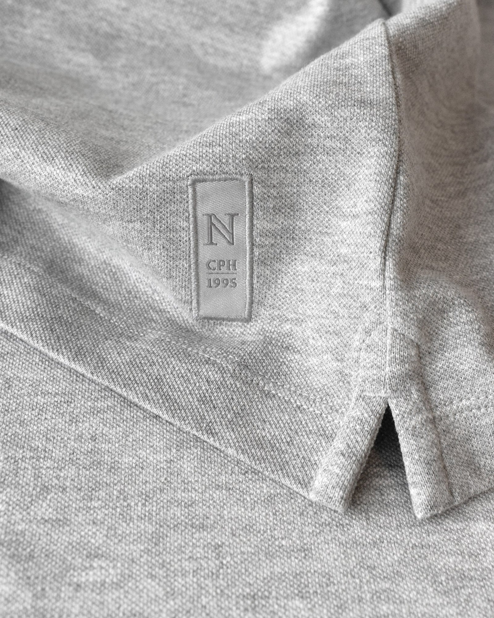 Harvard V Neck Women Grey Melange Back