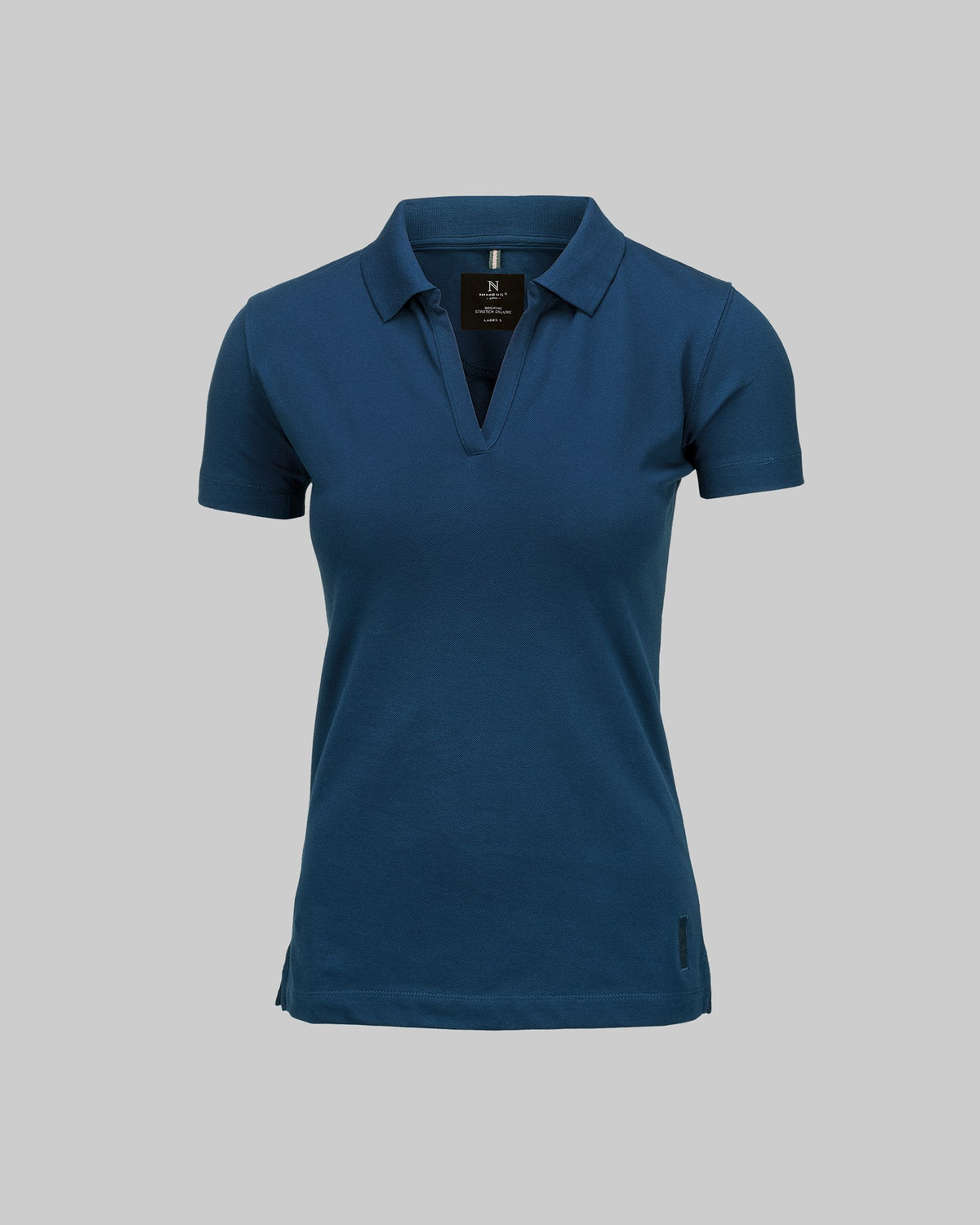 Harvard V Neck Women Indigo Blue Front