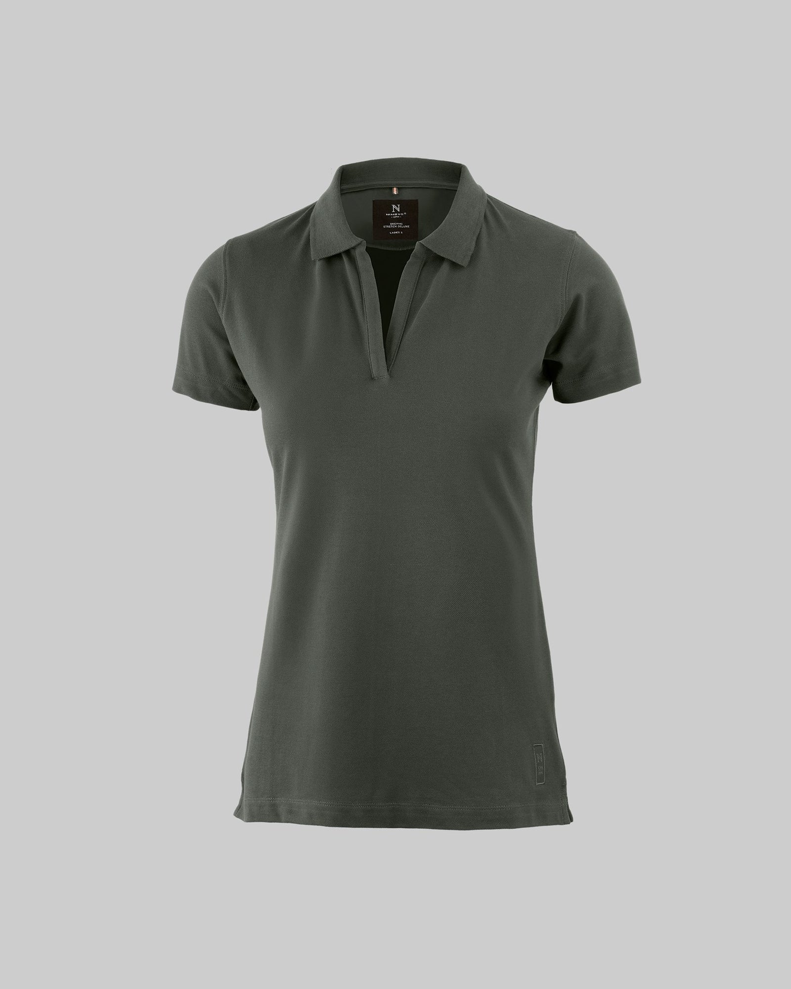 Harvard V Neck Women Olive Back