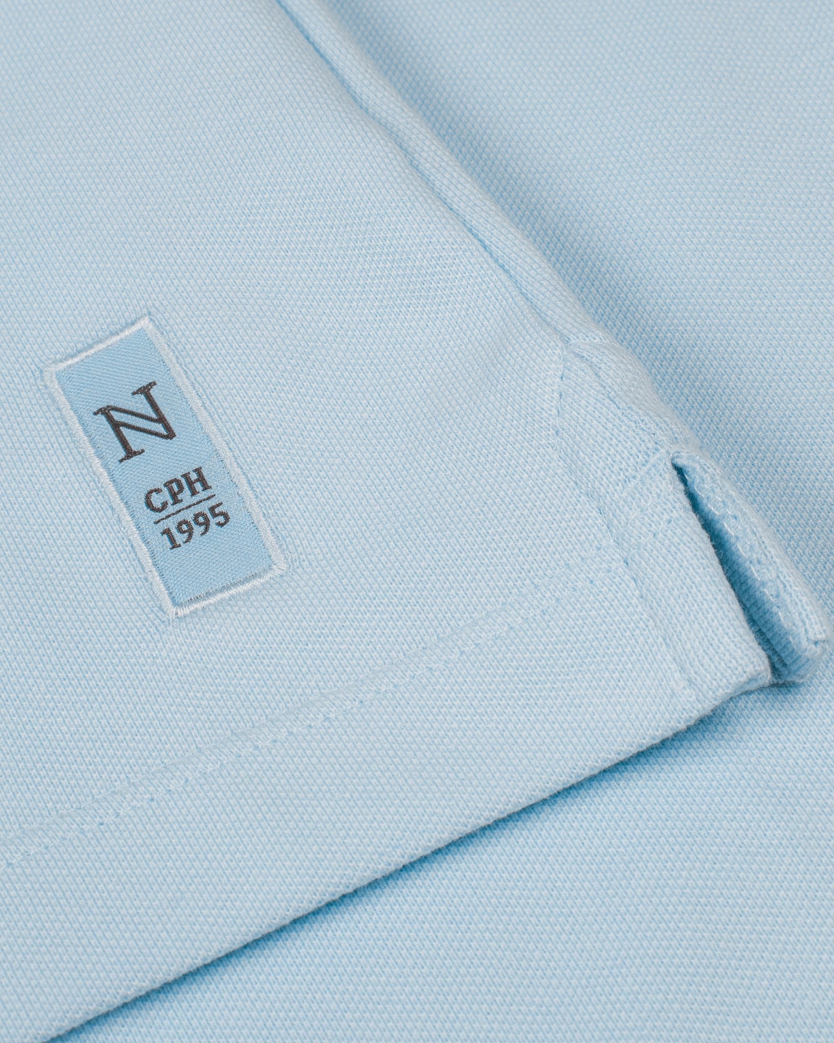 Harvard V Neck Women Sky Blue Closeup 1