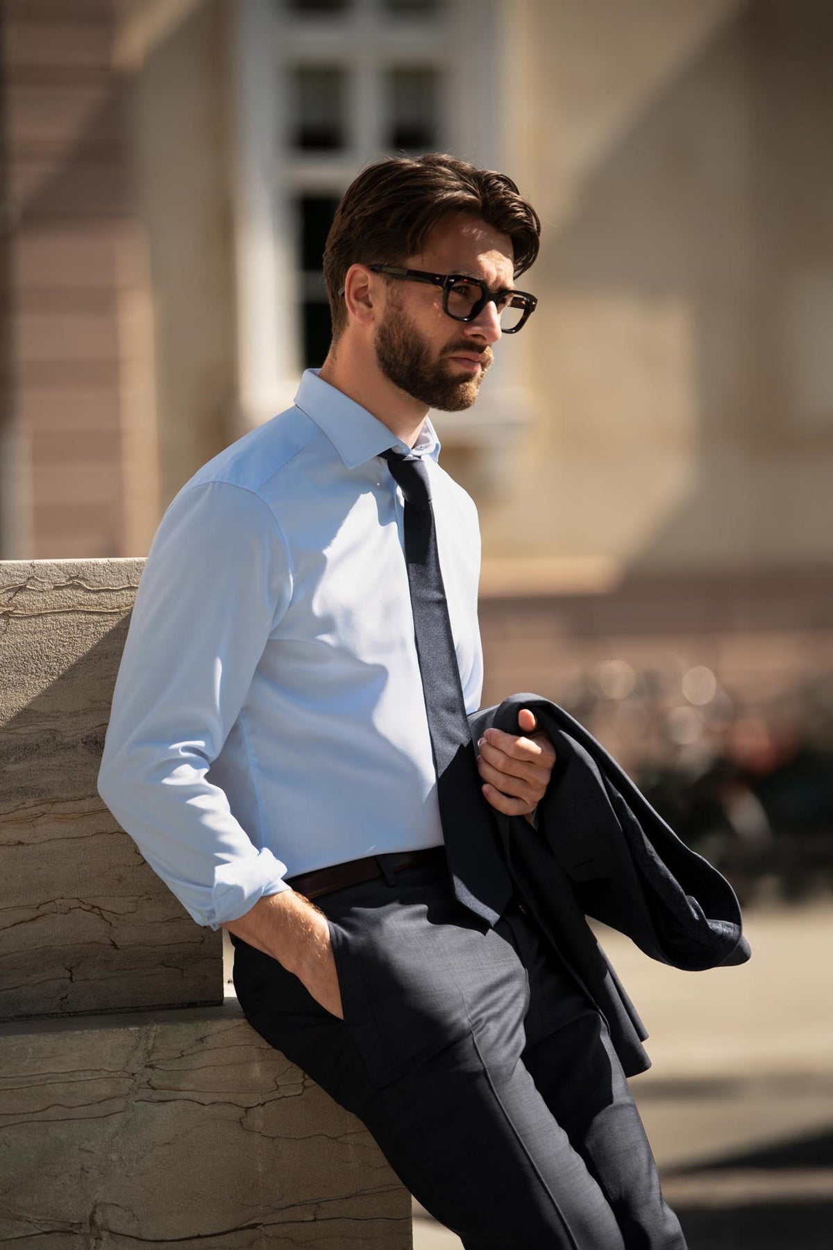 Portland Men Light Blue AW25 Modelimage