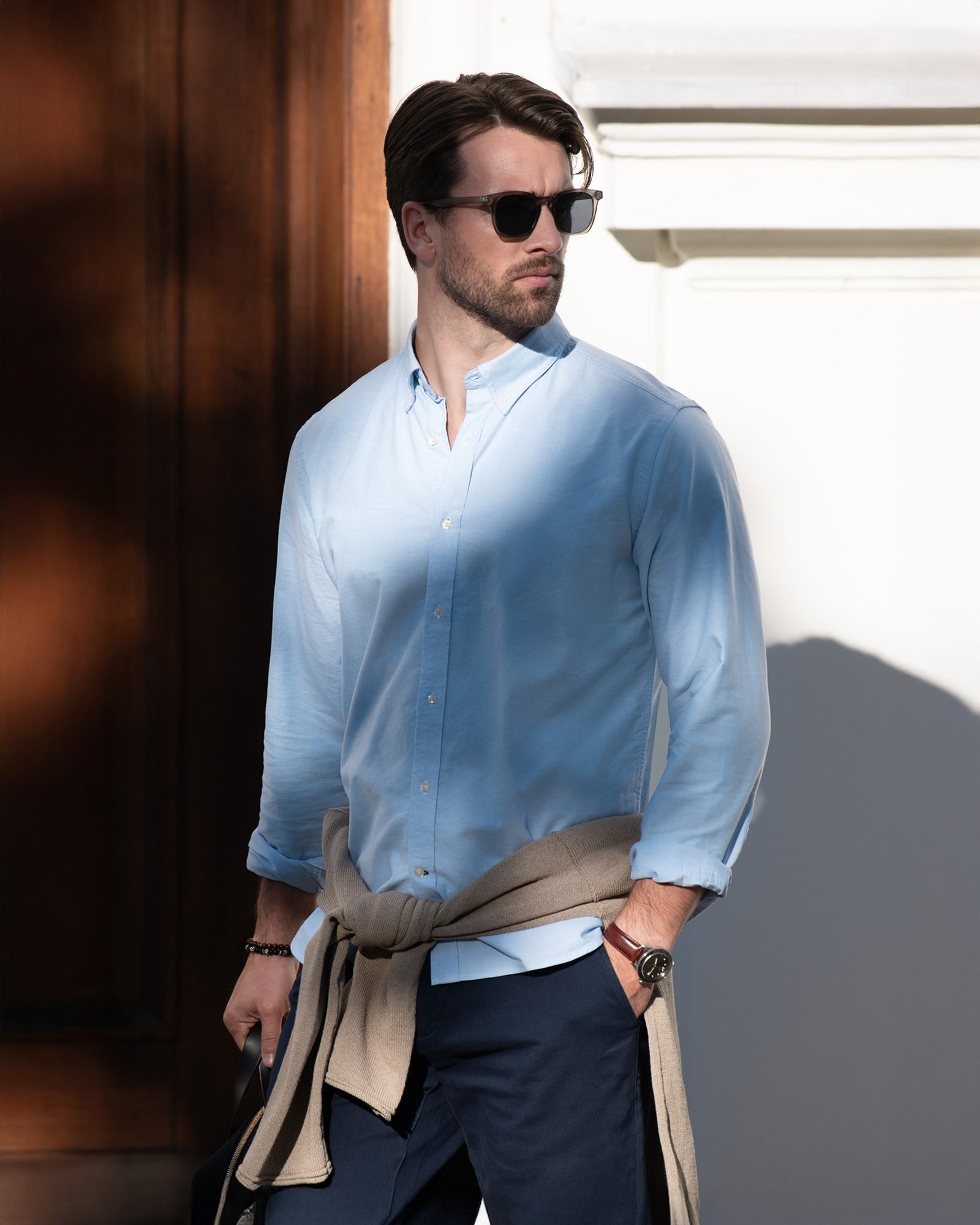 Rochester Modern Fit Men Ocean Blue Back